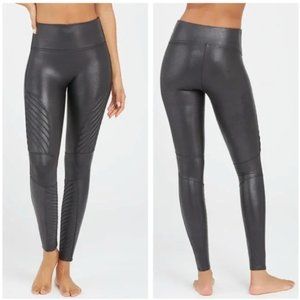 SPANX Black Faux Leather Leggings